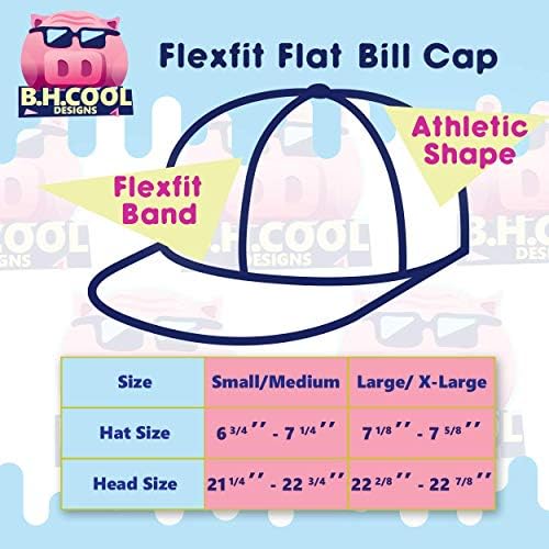 אני מעדיף לשער - Flexfit 6210 כובע מצויד בשטר שטוח מובנה | כובע בייסבול טרנדי רקום